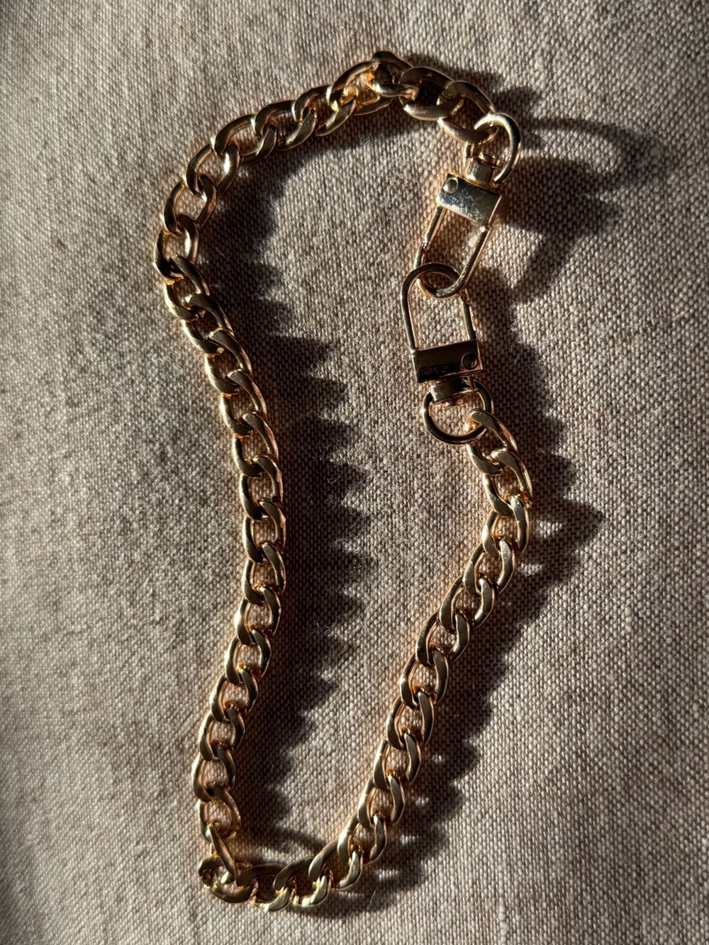 Gold Chain Strap Bag 15.5” Long Women’s Accessories NEW